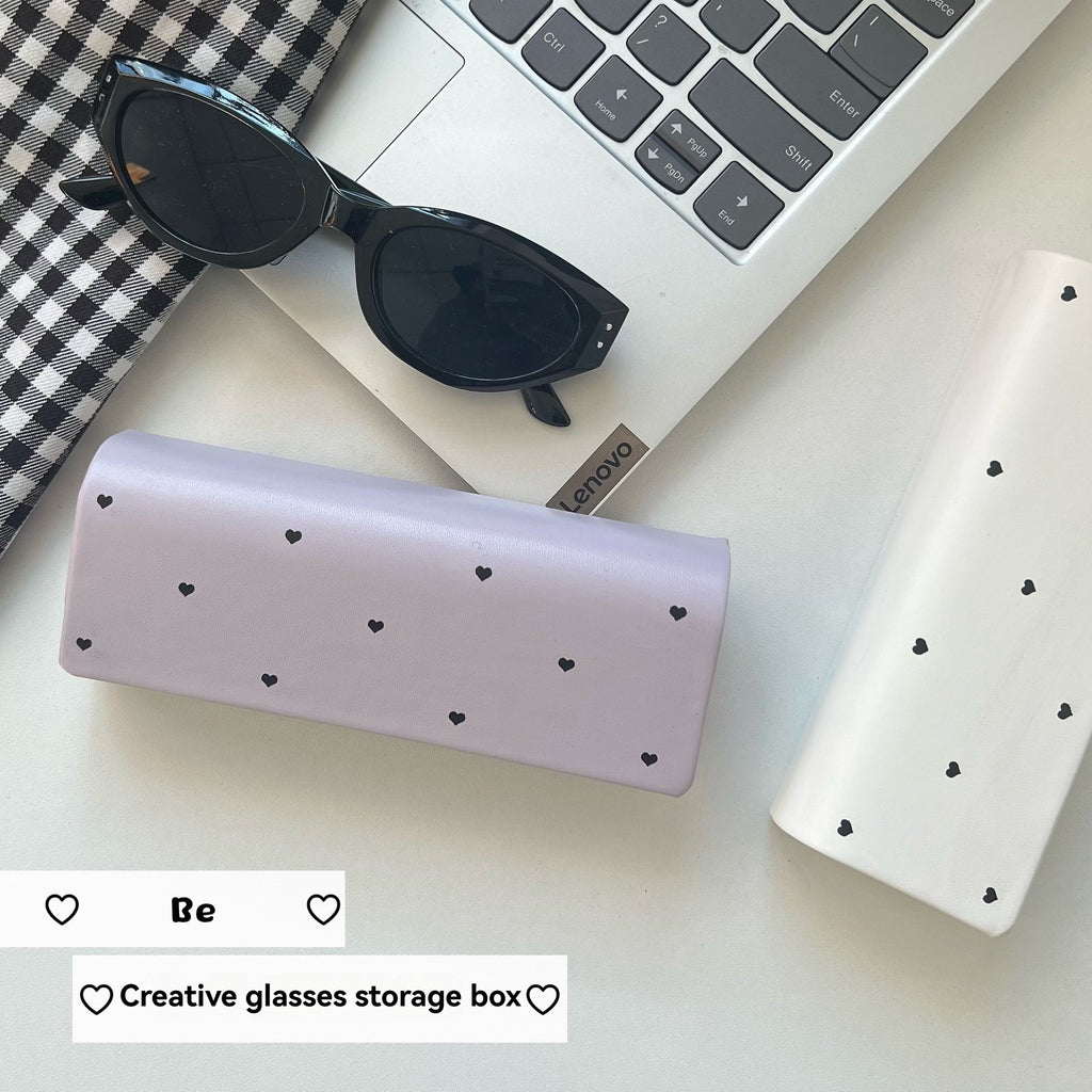 Glasses Case, Simple And High-End Magnetic Eye Box, Korean Style Small Love, High-Looking Portable Box