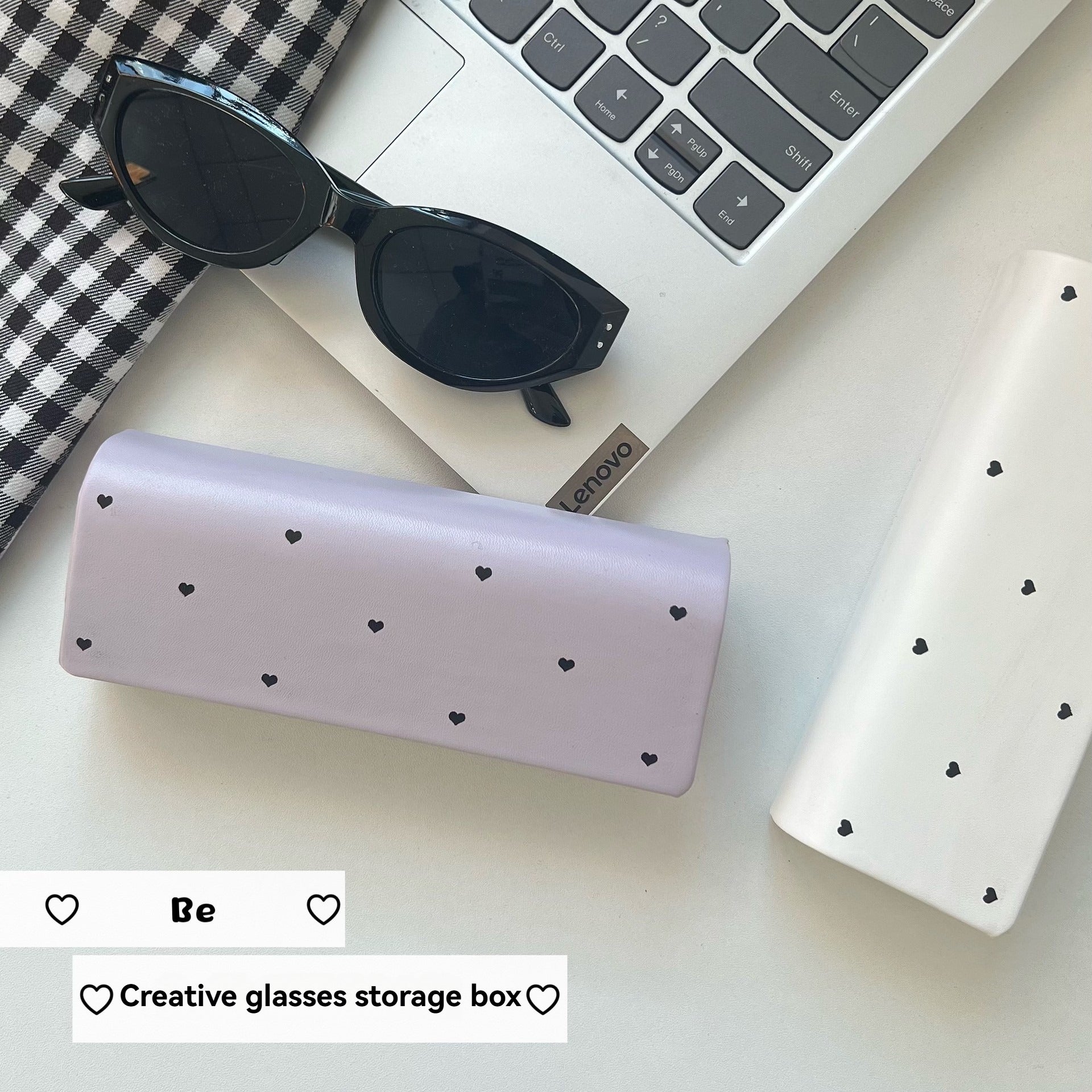 Glasses Case, Simple And High-End Magnetic Eye Box, Korean Style Small Love, High-Looking Portable Box