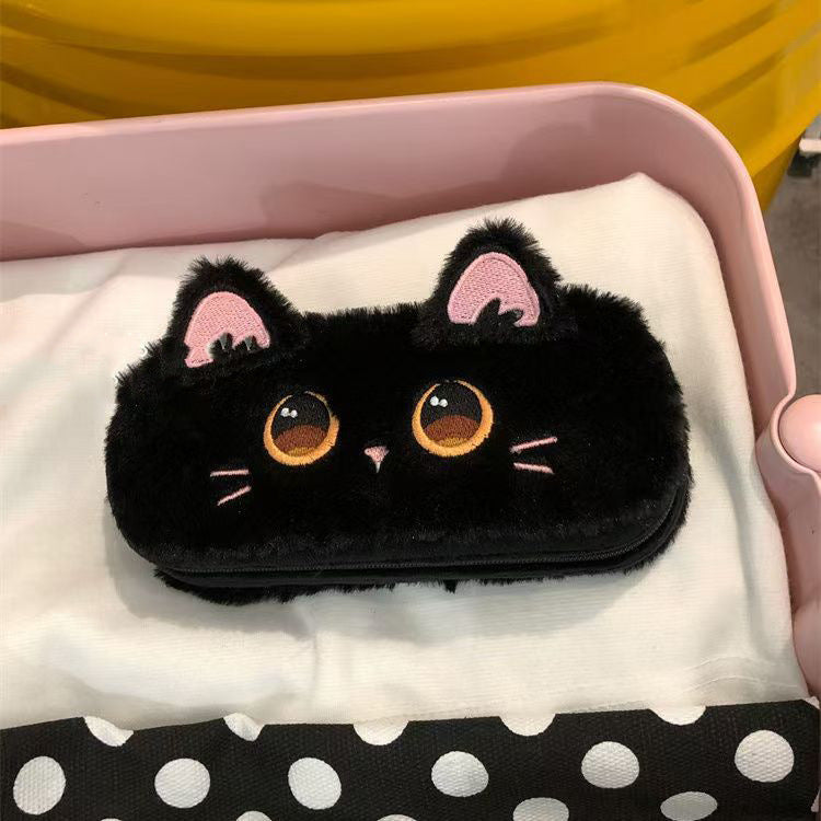 Black Cat Glasses Case, High-Looking And High-End Plush Glasses Case, Iron Cartoon Glasses Case