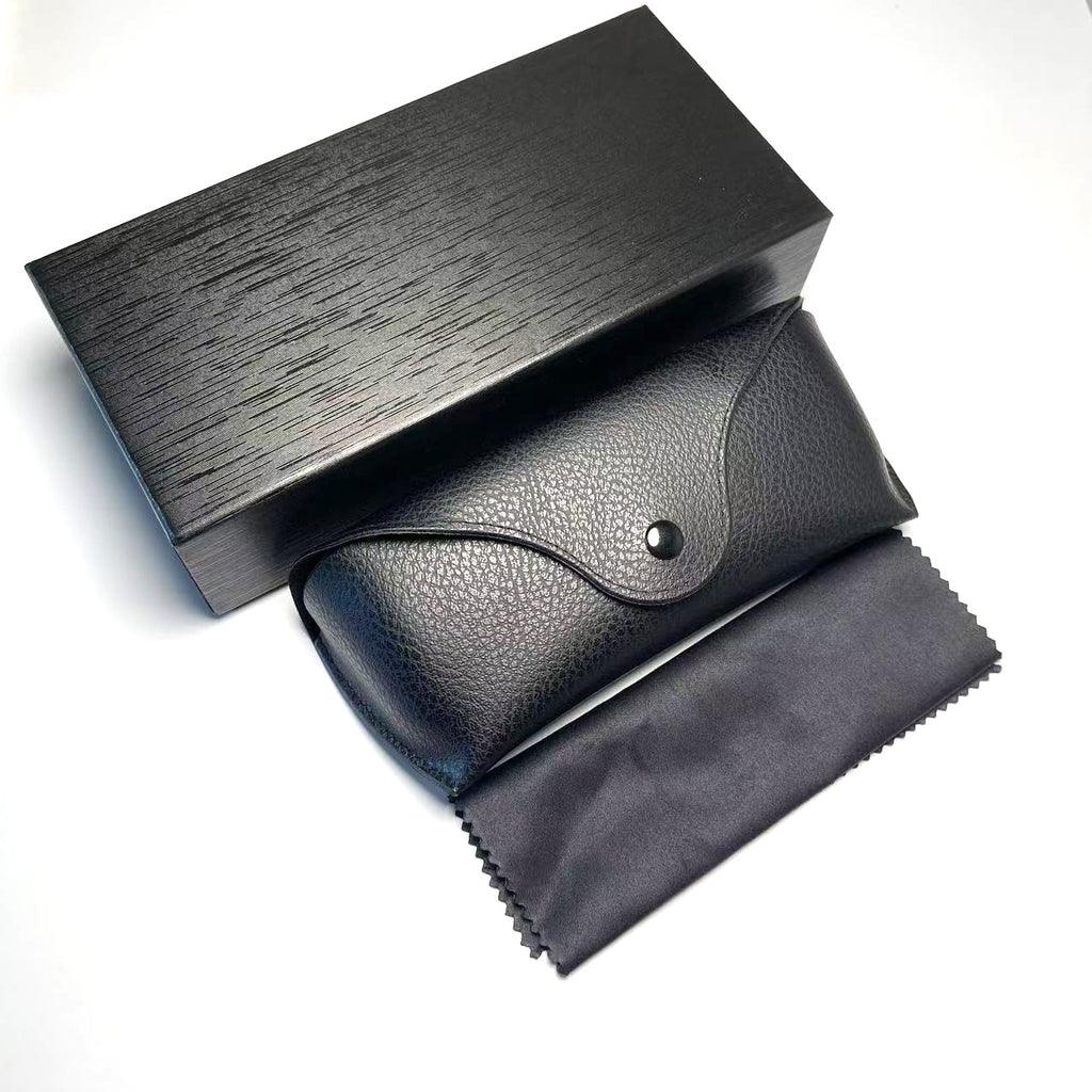 High-End Glasses Case Glasses Bag Anti-Pressure Portable Sunglasses Case Leather Glasses Storage Box Sunglasses Box